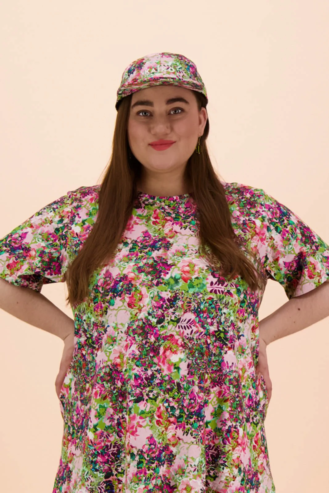 Ruffle T-shirt Dress, Blooming Forest Bright - Image 5