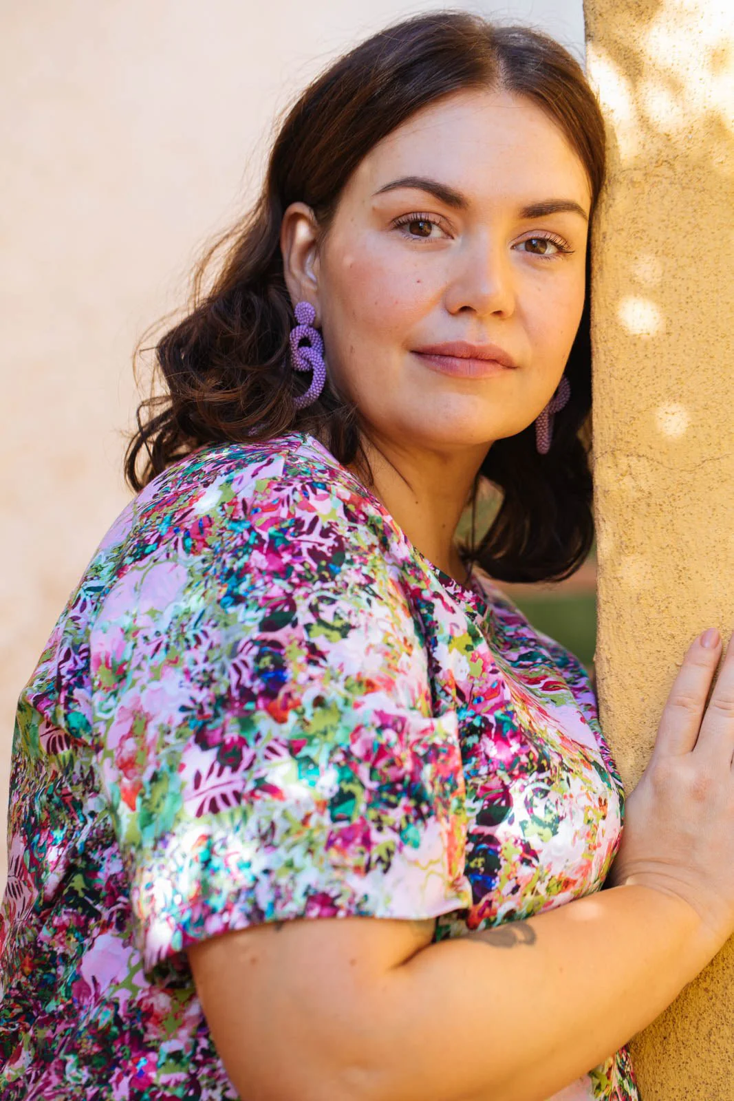 Ruffle T-shirt Dress, Blooming Forest Bright - Image 6