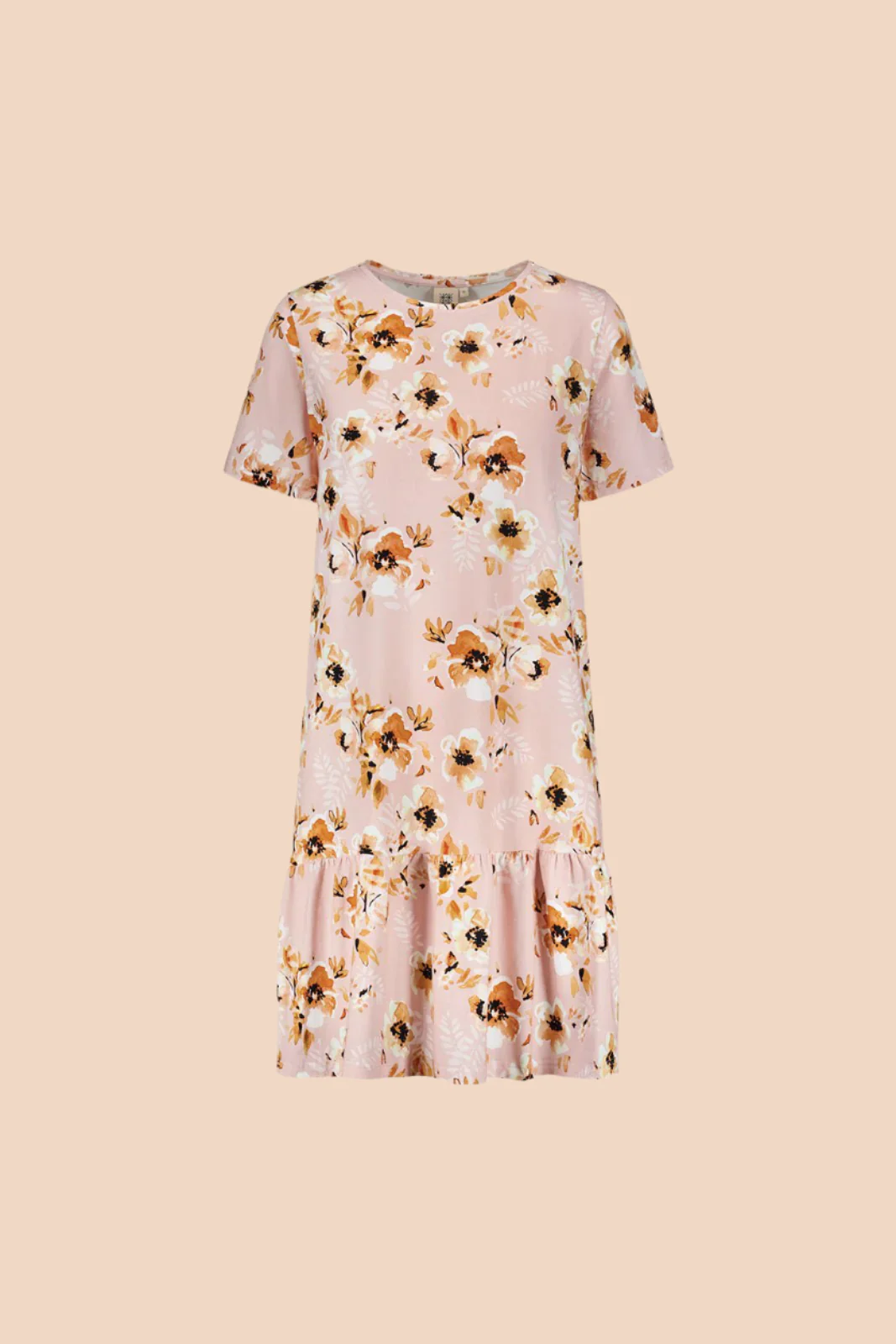 Ruffle T-shirt Dress, Pastel Bouquet - Image 3