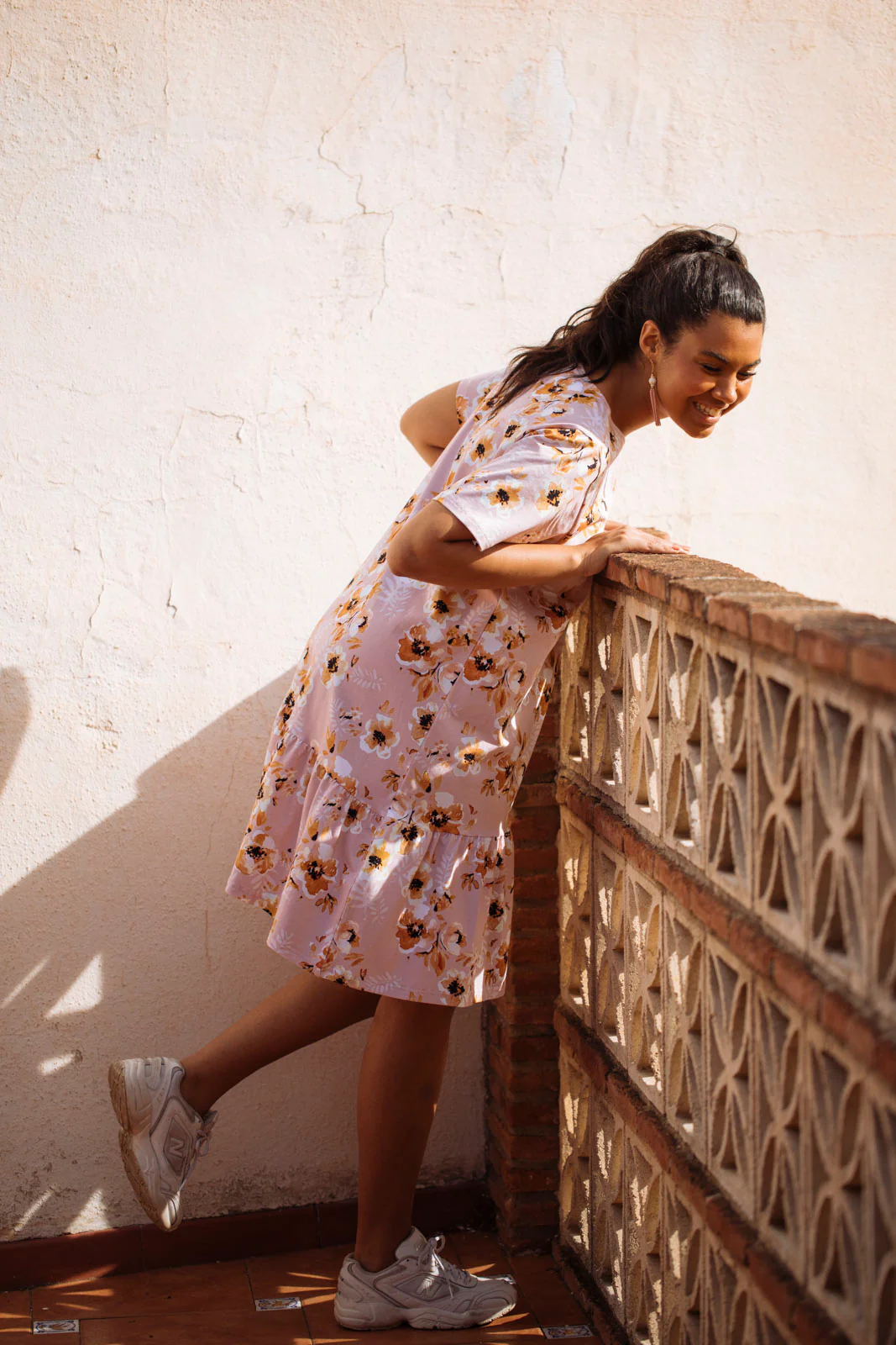 Ruffle T-shirt Dress, Pastel Bouquet - Image 7