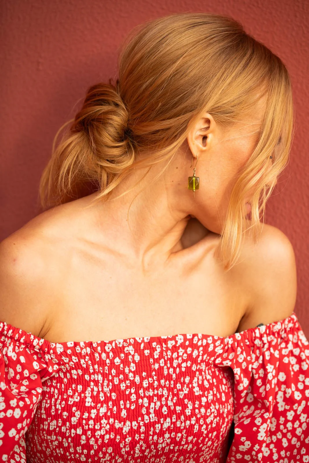 Smock Dress, Flora Red - Image 10