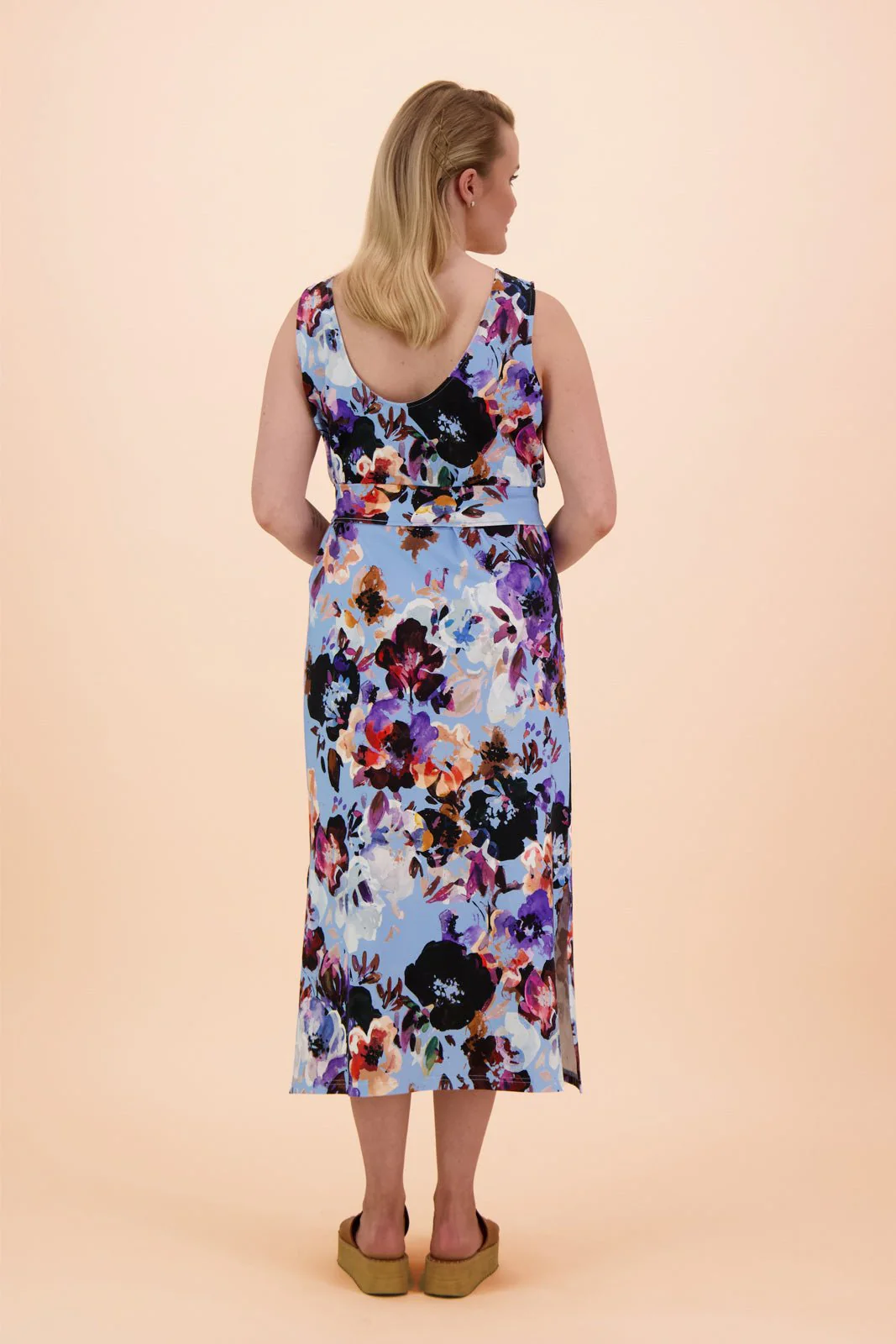 Tank Midi Dress, Sky Blue Anemone - Image 7