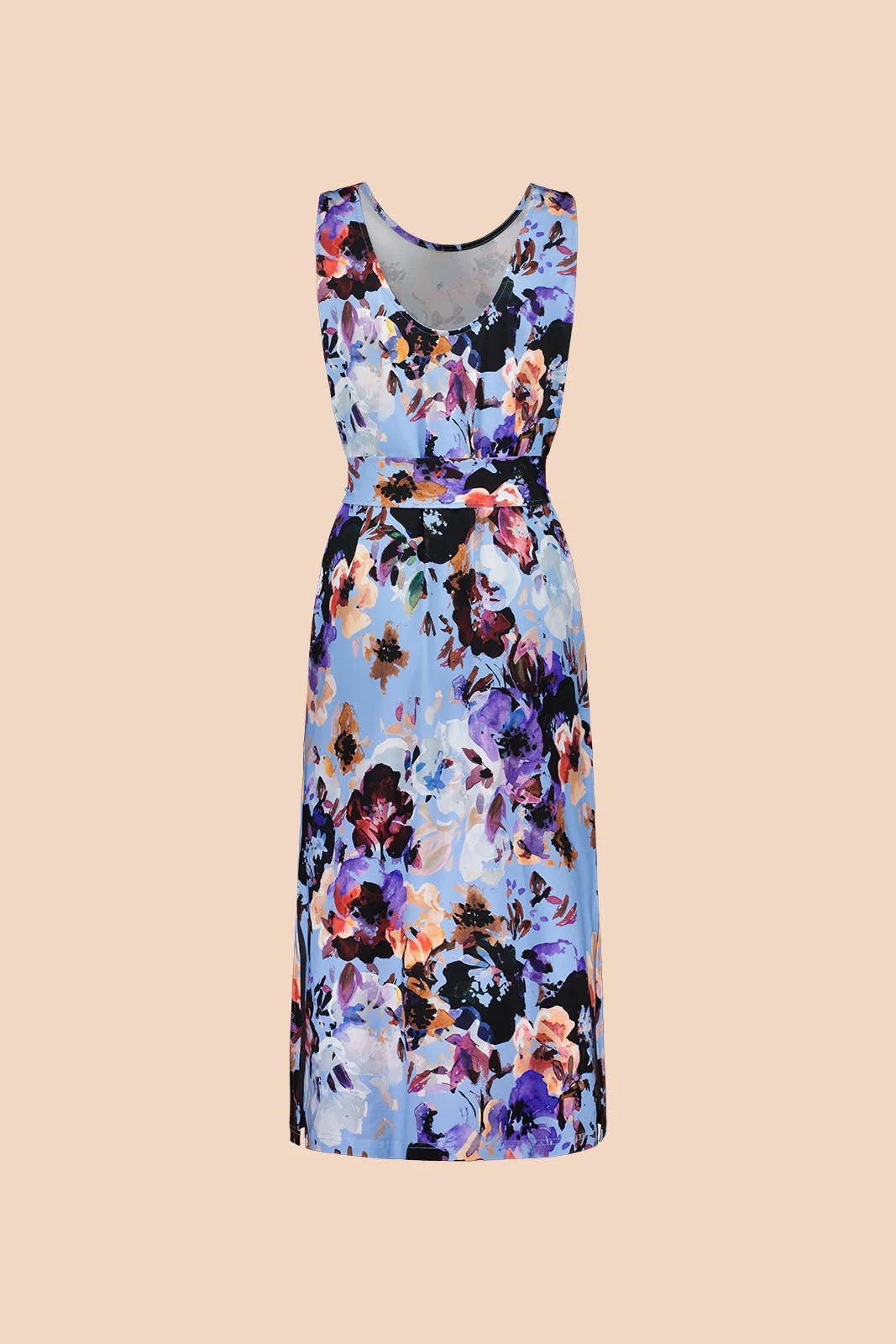 Tank Midi Dress, Sky Blue Anemone - Image 9