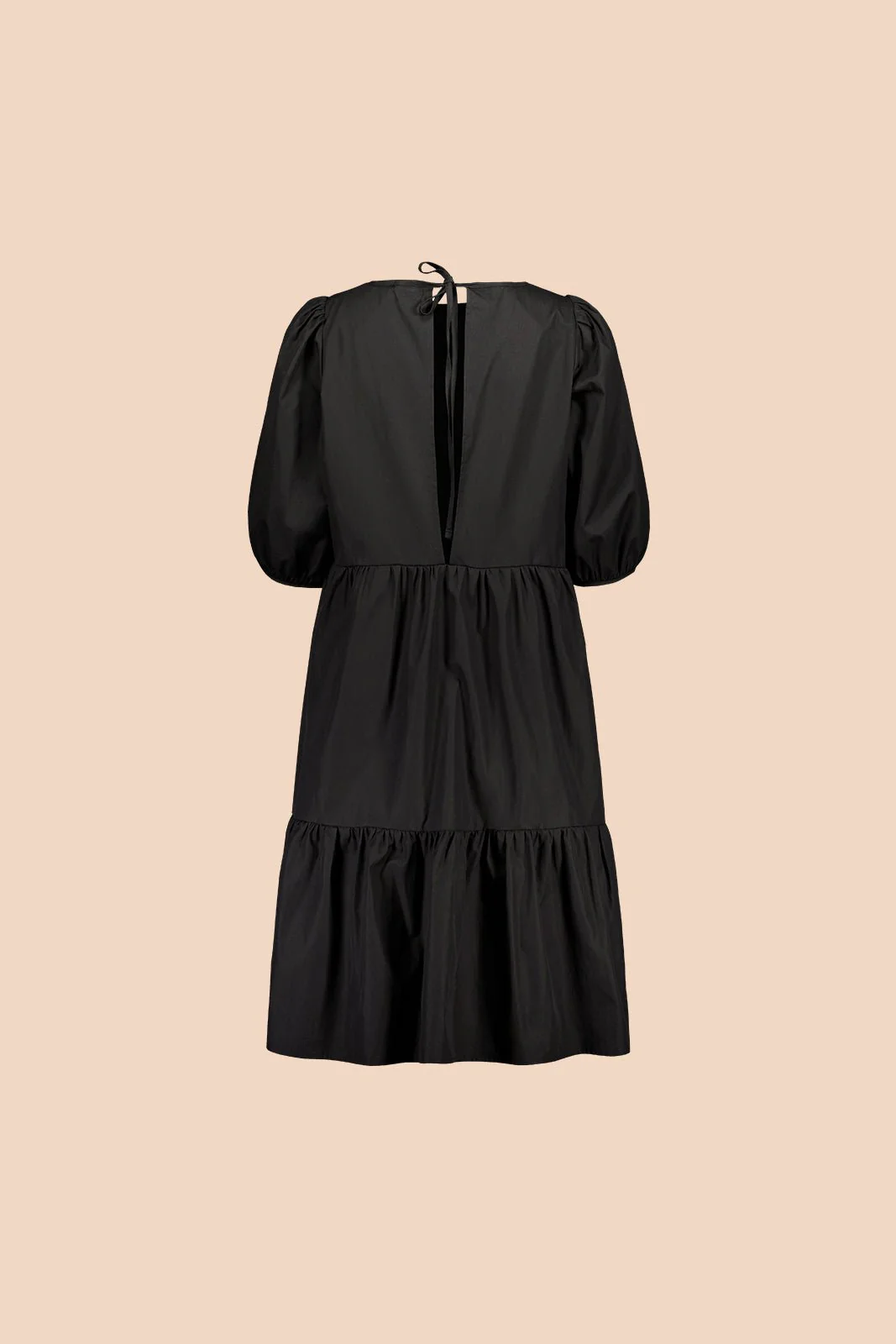 Tiered Mini Dress, Black - Image 8