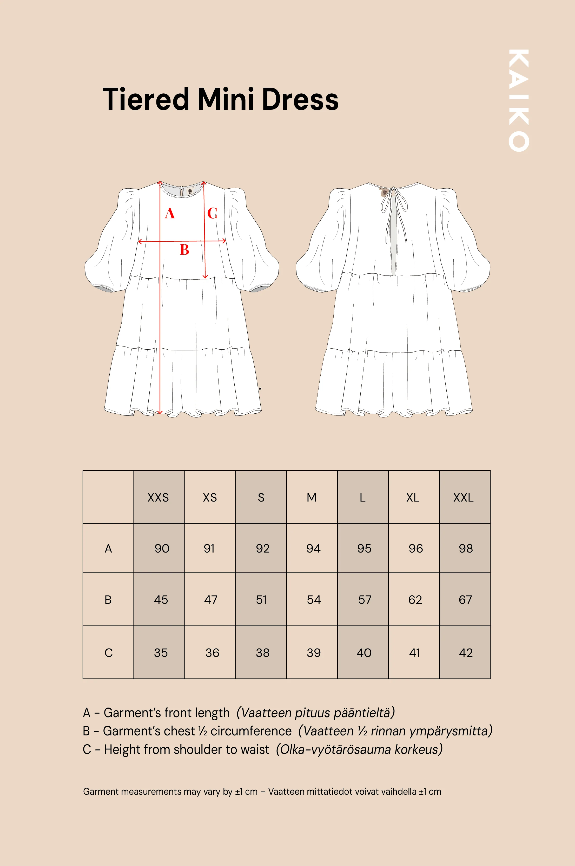 Tiered Mini Dress, Black - Image 9