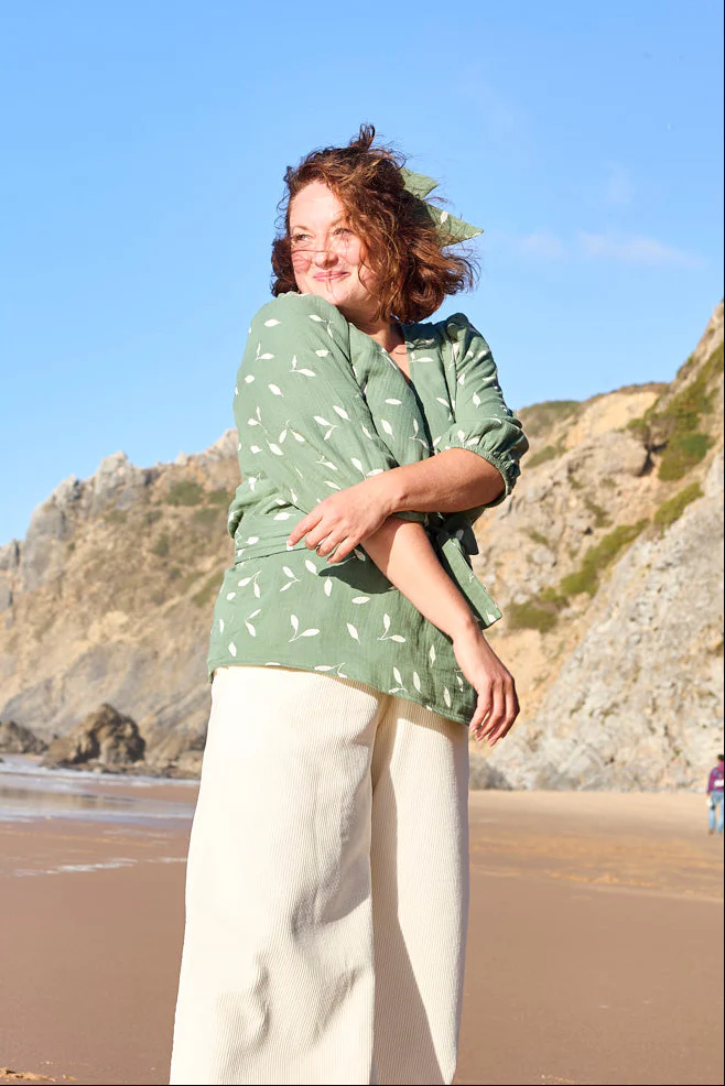 Wrap Blouse, Sage Wind - Image 5