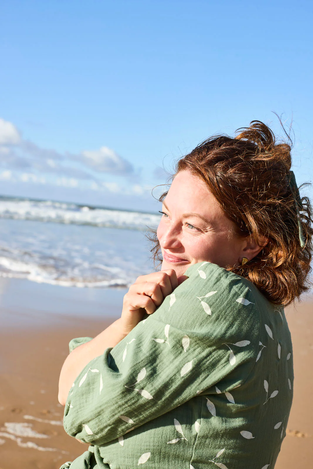 Wrap Blouse, Sage Wind - Image 6