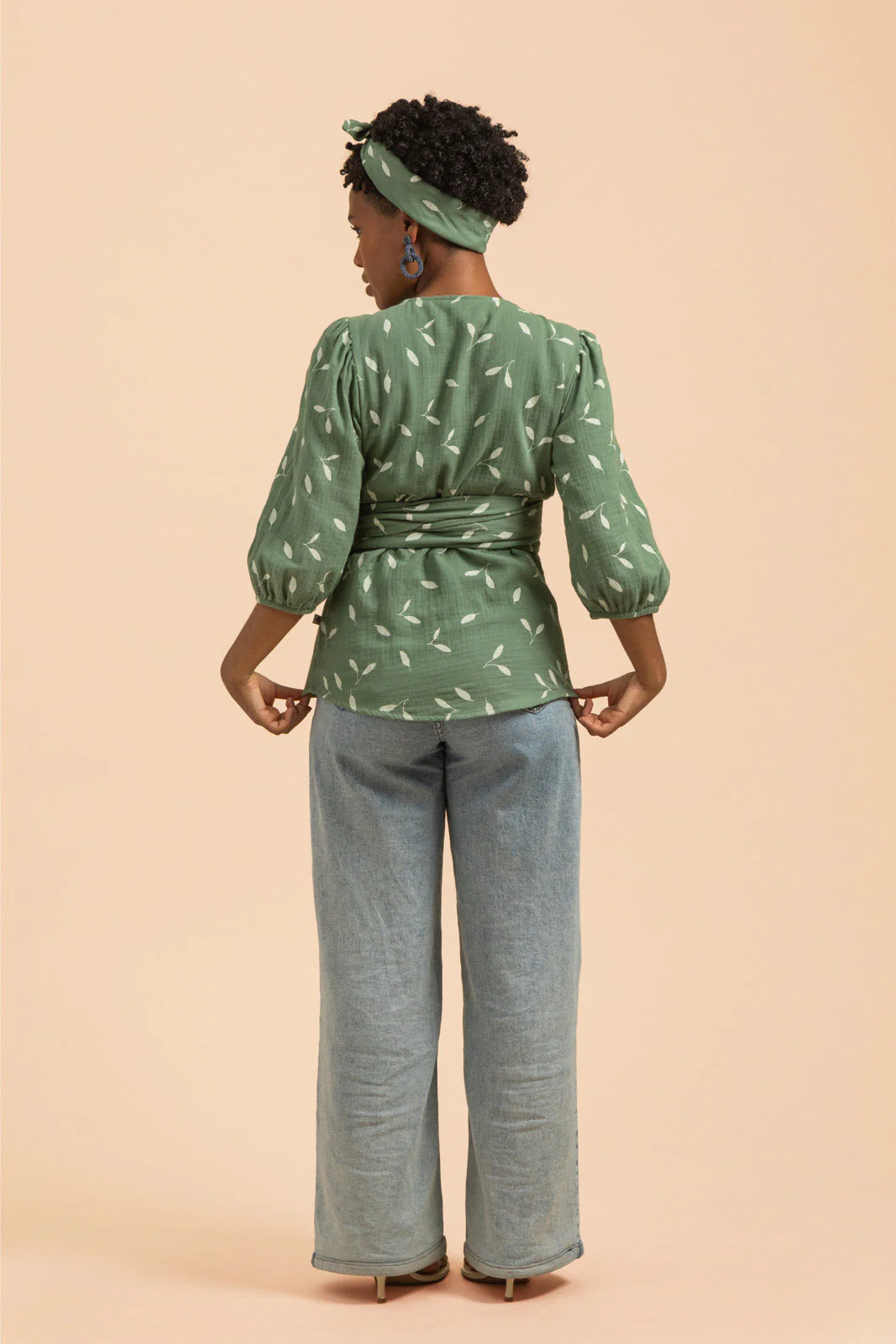 Wrap Blouse, Sage Wind - Image 7