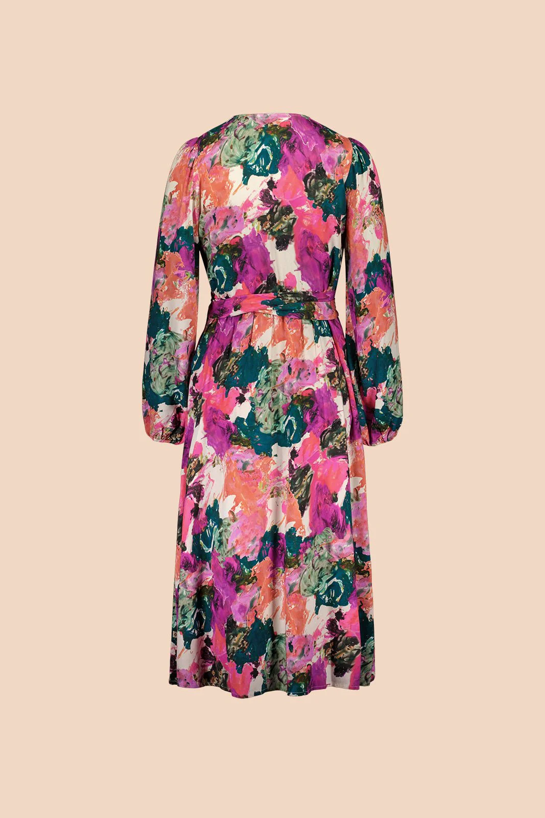 Wrap Midi Dress, Aquarelle - Image 10