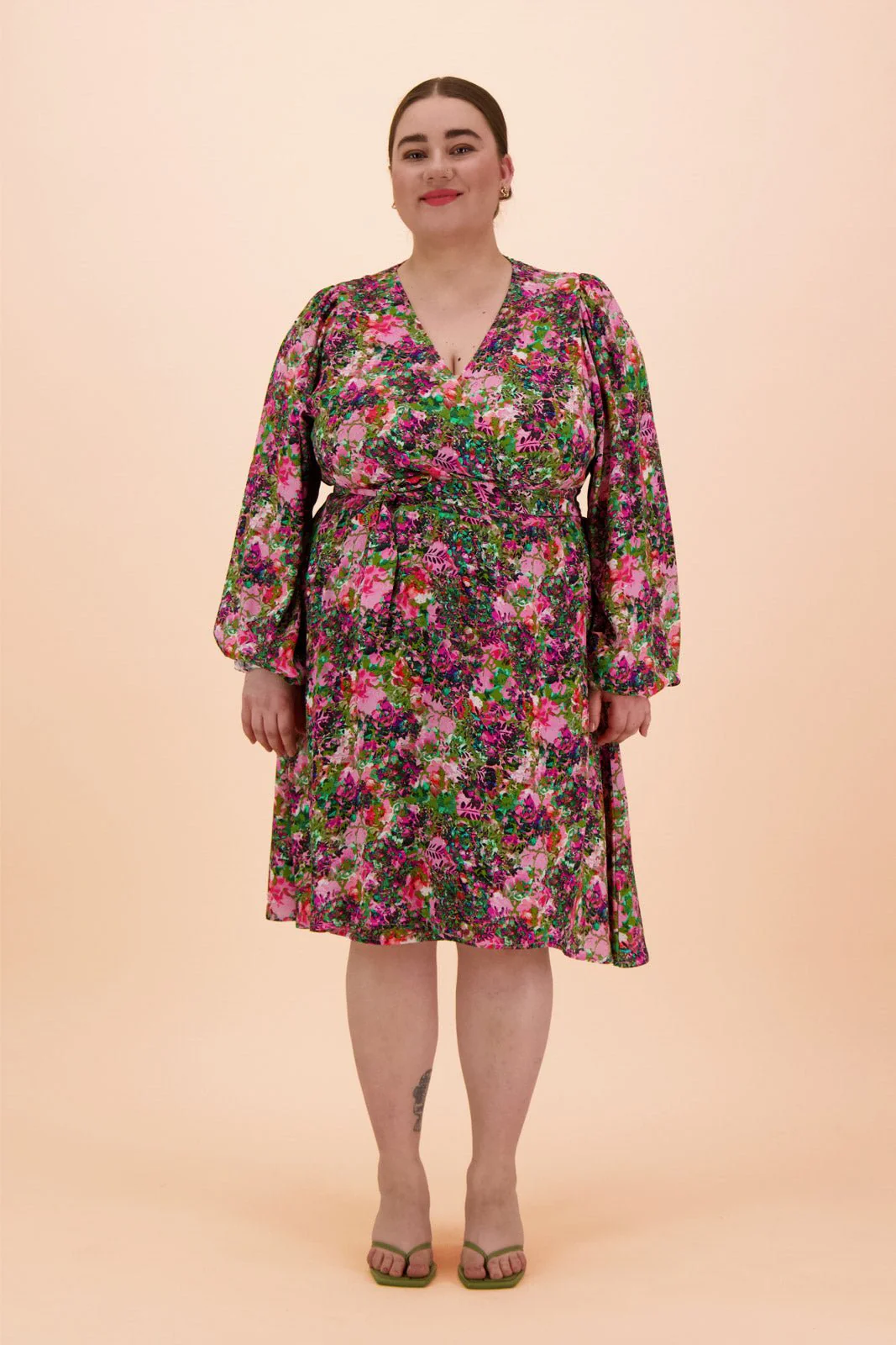 Wrap Dress, Blooming Forest Bright - Image 11