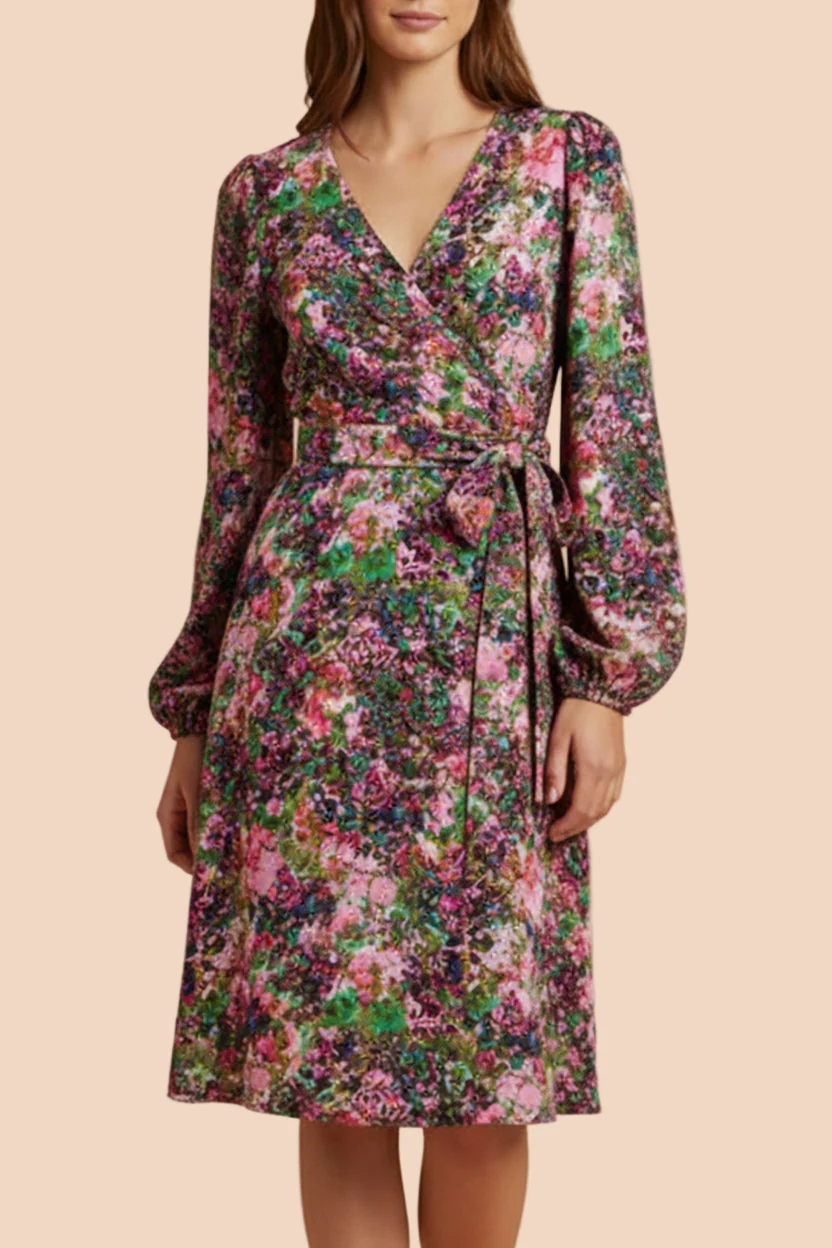 Wrap Dress, Blooming Forest Bright - Image 3