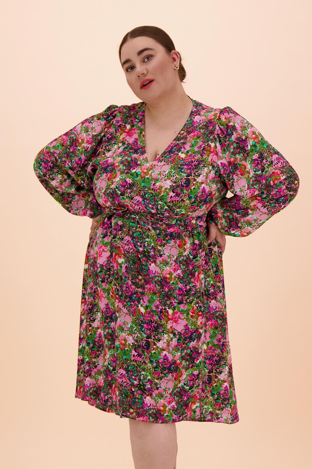Wrap Dress, Blooming Forest Bright - Image 4
