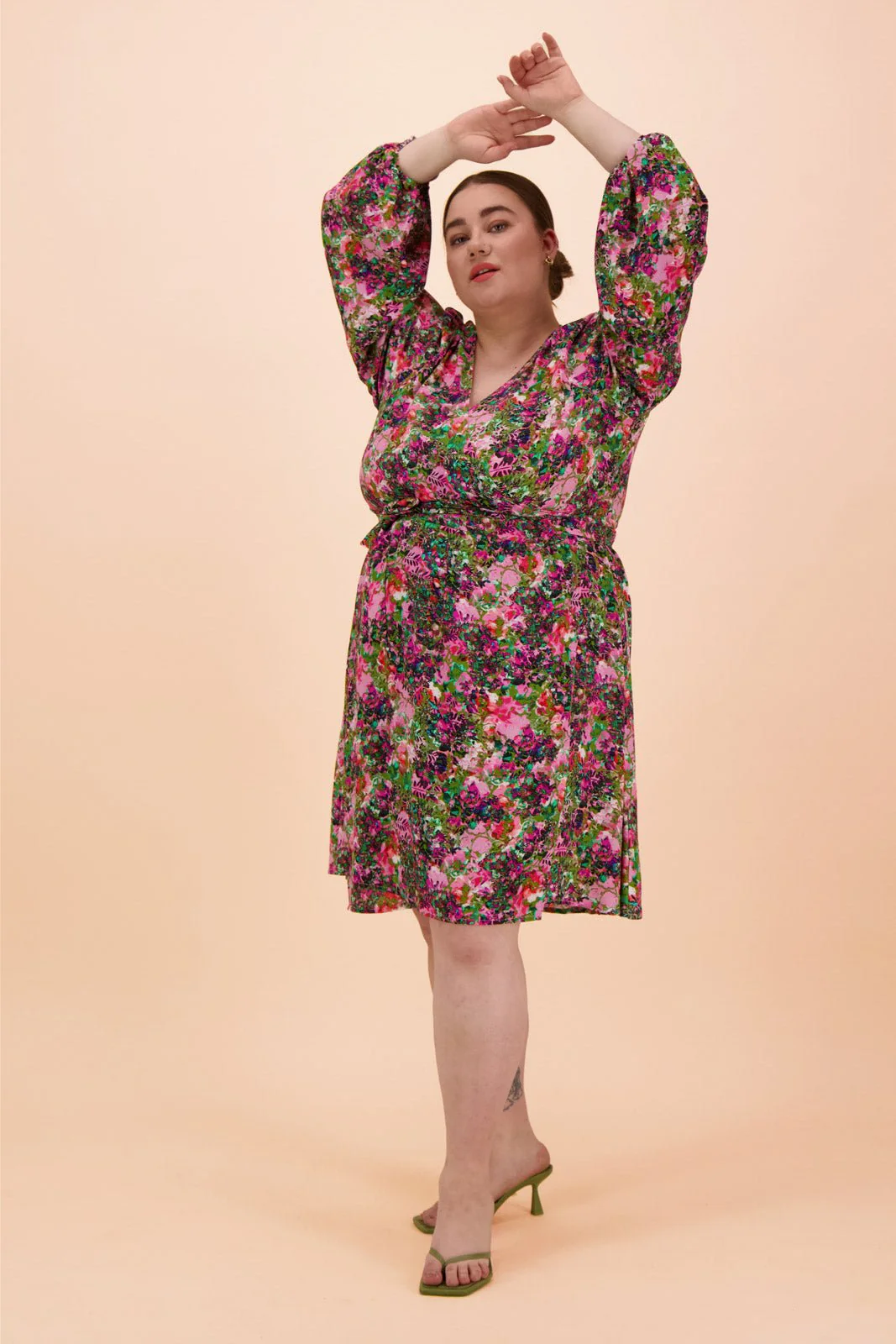 Wrap Dress, Blooming Forest Bright - Image 6