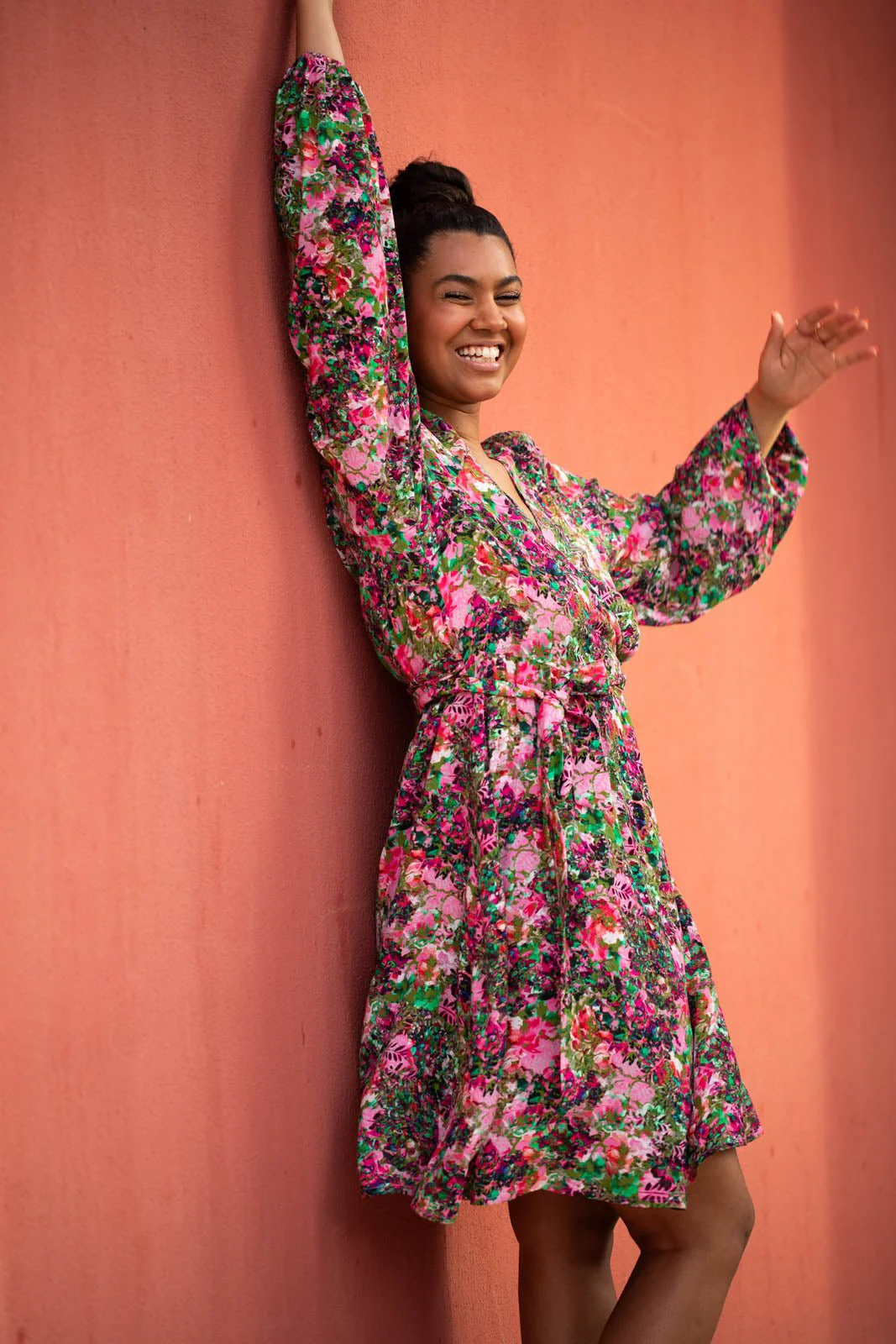 Wrap Dress, Blooming Forest Bright - Image 7