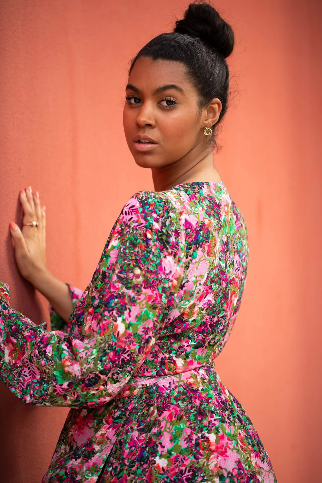 Wrap Dress, Blooming Forest Bright - Image 9